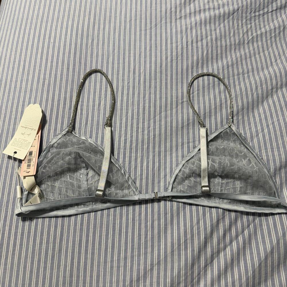 For Love And Lemons Holiday 2023 Bralette Silver Glitter - Picture 6 of 6